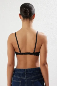 TRENDYOLMİLLA Black-Nude 2 Sets Paket Micro Without underwire Covered Lace Detailed Sleeveless Triangle Knitting Bra - Image 8