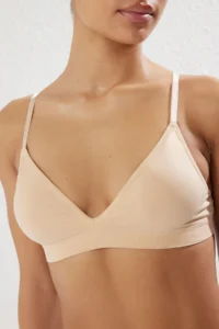 TRENDYOLMİLLA Nude seamless Without underwire Covered Triangle Sleeveless Knitting Bra - Image 3