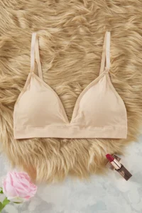 TRENDYOLMİLLA Nude seamless Without underwire Covered Triangle Sleeveless Knitting Bra - Image 8