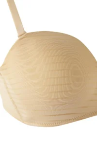 TRENDYOLMİLLA Nude Micro Striped Whole Container Strapless Sleeveless Knitting Bra - Image 2