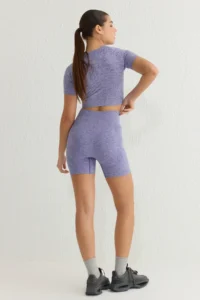 TRENDYOLMİLLA Lilac seamless/Seamless Knitting Sports Shorts/Short Leggings - Image 5