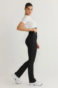 TRENDYOLMİLLA Black Tam Size Straight Cut Shaping Diver Knitting Sports Leggings - Image 2