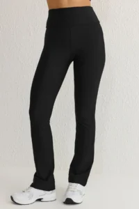 TRENDYOLMİLLA Black Tam Size Straight Cut Shaping Diver Knitting Sports Leggings - Image 5