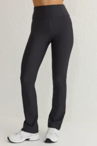 TRENDYOLMİLLA Anthracite Tam Size Straight Cut Shaping Diver Knitting Sports Leggings - Image 4