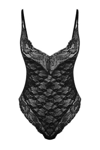 TRENDYOLMİLLA Black Lace Fitted Wireless Bodysuit .D.00003 - Image 2
