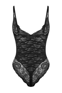 TRENDYOLMİLLA Black Lace Fitted Wireless Bodysuit .D.00003 - Image 3
