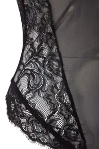 TRENDYOLMİLLA Black Lace/Tulle Fitted Bodysuit .D.00009 - Image 3