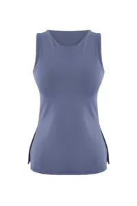TRENDYOLMİLLA Indigo Soft Brushed Material slit Knitting Sports Top/Blouse - Image 6