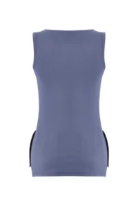 TRENDYOLMİLLA Indigo Soft Brushed Material slit Knitting Sports Top/Blouse - Image 7