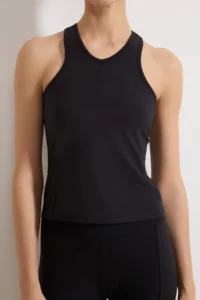 TRENDYOLMİLLA Black Brushed Soft Material Barbell Collar 2 Layers with Pad Inside Knitting Sports Top/Blouse - Image 3