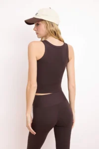 TRENDYOLMİLLA Brown Brush Scuba Regular Blouse - Image 4