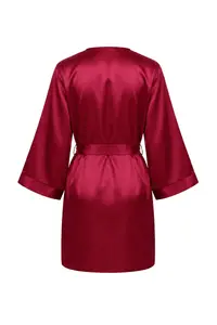 TRENDYOLMİLLA Burgundy Satin Lace Detailed 4 Sets Dowry Set Weaving Pajama Set- Panties-Robe - Image 10