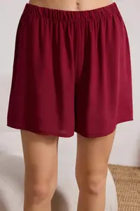 TRENDYOLMİLLA Red Stripe Detailed Viscose Weaving Pajama Set - Image 3
