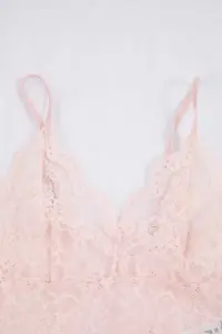 TRENDYOLMİLLA Powder Pink Lace Detailed Satin Weaving Pajama Set - Image 2
