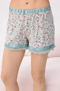 TRENDYOLMİLLA MINT Printed Lycra Combed cotton single jersey Knitting Pajama Set - Image 3