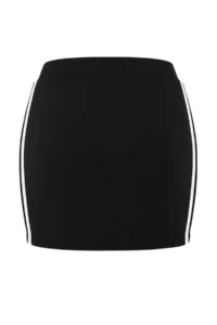 TRENDYOLMİLLA Black Striped 2 Layer OF shorts Knitting Sports Shorts Skirt - Image 6