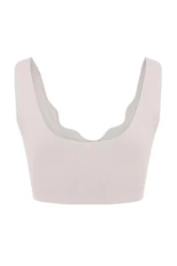TRENDYOLMİLLA Gray Seamless Laser Cutting Invisible/Ghost Button Detailed Covered bralette Knitting Bra - Image 5