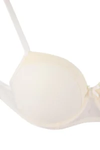TRENDYOLMİLLA White Lace and Ribbon/with bow Push Up balconette Knitting Bra - Image 3