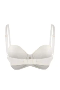 TRENDYOLMİLLA White Lace and Ribbon/with bow Push Up balconette Knitting Bra - Image 5