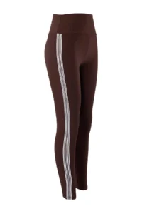 TRENDYOLMİLLA Brown Striped Tam Size Knitting Sports Leggings - Image 6