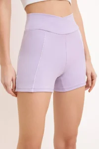 TRENDYOLMİLLA Lilac Double breasted Waist Piping Detailed Scuba Sports Leggings - Image 3