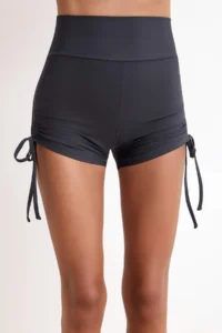 TRENDYOLMİLLA Anthracite Binding Drawstring Detailed Knitting Sports Shorts/Short Leggings - Image 3