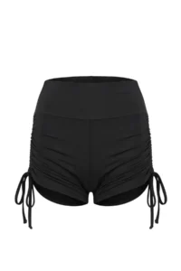TRENDYOLMİLLA Anthracite Binding Drawstring Detailed Knitting Sports Shorts/Short Leggings - Image 5