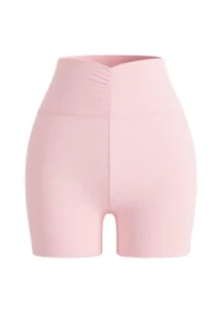 TRENDYOLMİLLA Pink Ruffle Detailed Knitting Sports Shorts/Short Leggings - Image 5