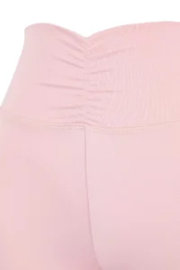TRENDYOLMİLLA Pink Ruffle Detailed Knitting Sports Shorts/Short Leggings - Image 6