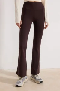 TRENDYOLMİLLA Brown Brushed Soft Material Flare/flared leg Knitting Sports Leggings - Image 7