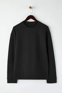 MAN Black- Brown- White Regular/Normal Long Sleeve 3 Sets Basic Paket T-Shirt - Image 2