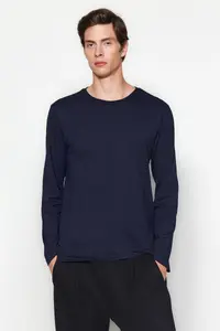 MAN Black-Navy Blue-Anthracite Regular/Normal Kesim 3 Sets Paket Basic 100% Cotton T-Shirt - Image 6