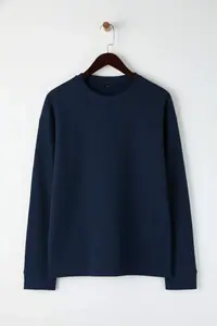 MAN Black- Navy Blue 2 Sets Paket 100% Cotton Long Sleeve Regular/Normal Kesim T-Shirt - Image 2