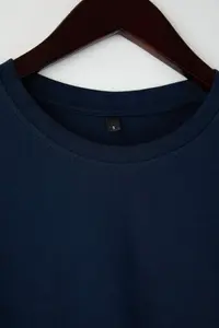 MAN Black- Navy Blue 2 Sets Paket 100% Cotton Long Sleeve Regular/Normal Kesim T-Shirt - Image 3