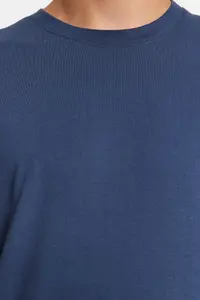 MAN Gray-Ecru-Indigo slim/Narrow Kesim Crew Neck Basic 100% Cotton 3 Sets Paket T-Shirt - Image 8