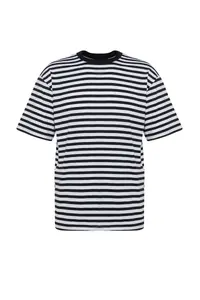 MAN Black Oversized/Wide Cut Striped Short Sleeve T-Shirt - Image 6