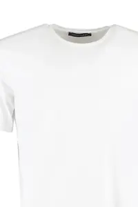 MAN White Basic 100% Cotton Regular Fit Crew Neck T-Shirt - Image 10
