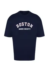 MAN Navy Blue Short Sleeve Printed T-Shirt - Image 6