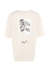 MAN Stone Oversized/Wide Cut Crew Neck Floral Printed Short Sleeve 100% Cotton T-Shirt - Image 6