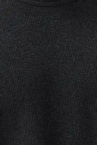 MAN Basic Anthracite Oversized/Wide Cut textured Waffle Short Sleeve T-Shirt - Image 6