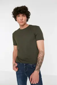 MAN Khaki Regular/Normal Kesim Short Sleeve T-Shirt