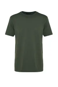 MAN Khaki Regular/Normal Kesim Short Sleeve T-Shirt - Image 6