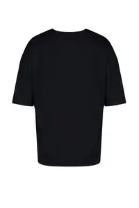 MAN Black Basic Crew Neck Oversized/Wide Cut Short Sleeve T-Shirt - Image 7