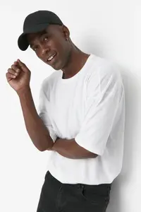 MAN White Oversized/Wide Cut Short Sleeve T-Shirt - Image 5