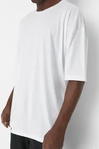 MAN White Oversized/Wide Cut Short Sleeve T-Shirt - Image 6