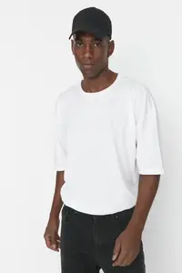 MAN White Oversized/Wide Cut Short Sleeve T-Shirt - Image 7