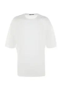MAN White Oversized/Wide Cut Short Sleeve T-Shirt - Image 9