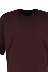 MAN Brown Oversized/Wide Cut 100% Cotton Short Sleeve Basic T-Shirt - Image 8