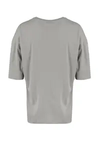 MAN Gray Basic 100% Cotton Crew Neck Oversized/Wide Cut Short Sleeve T-Shirt - Image 11