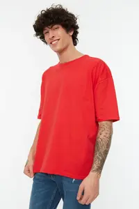 MAN Rejection Basic 100% Cotton Crew Neck Oversized/Wide Cut Short Sleeve T-Shirt
